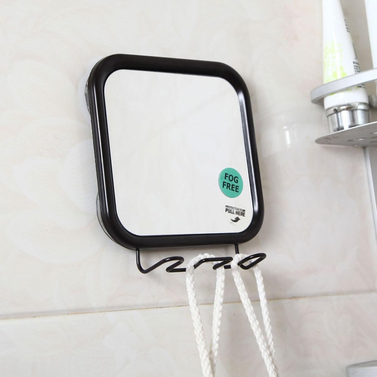 Ipetboom Wall-Mounted Suction Mirror for Shower and Vanity