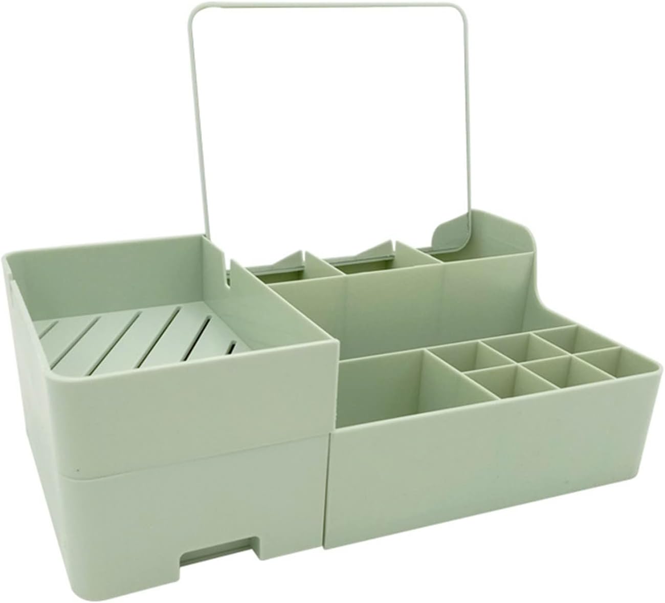 Plastic Makeup Bag Organizer with Wheels and Lock