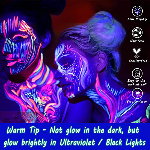 CCBeauty Neon UV Blue Face Body Paint Stick for Halloween Cosplay