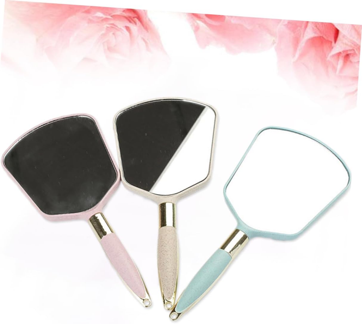 VALICLUD Handheld Mirror with Ergonomic Handle for Travel and Salon Use