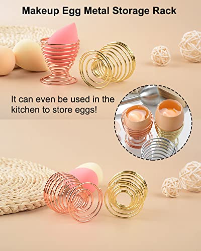 AKOAK 1 Pack Gold Round Puff Storage Rack