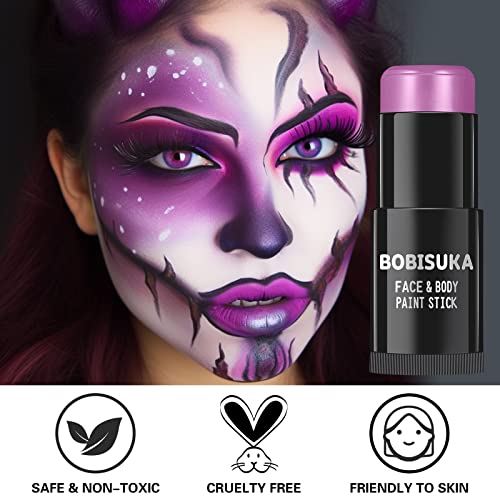 BOBISUKA Purple Body Paint Stick for Sports and Halloween