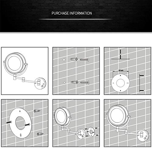 LCARY Wall Mounted Makeup Mirror with 3X Magnification