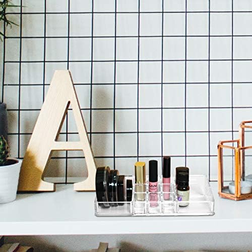 Ikee Design Cosmetic Tray with 2 Large Compartments and 9 Lipstick Holders 1