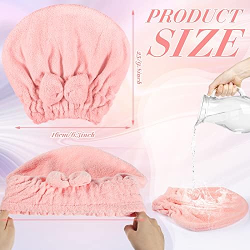 Sureio 4 Pcs Microfiber Hair Drying Towels