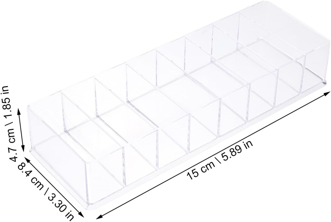 LALAFINA Acrylic Cosmetic Display Case with 8 Storage Spaces 1