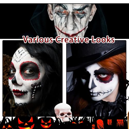 Clown Face Paint Kit - Black White Red