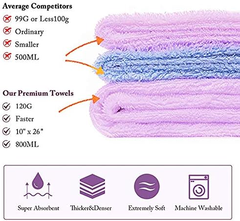 CC CAIHONG 4 Pack Microfiber Hair Towel Wrap