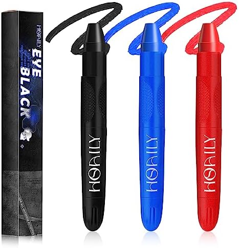 HOSAILY 3Pcs Eye Black Stick for Sports and Halloween