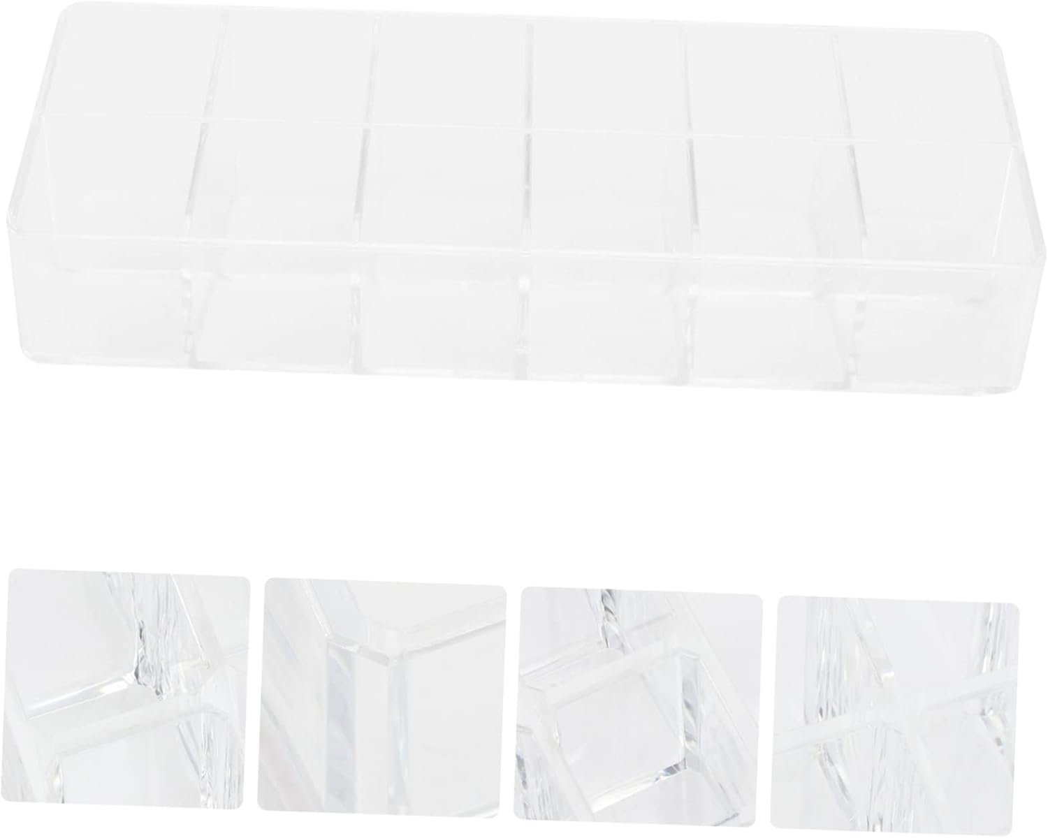 VICASKY Transparent Lip Gloss Storage Case for Lipstick Nail Polish