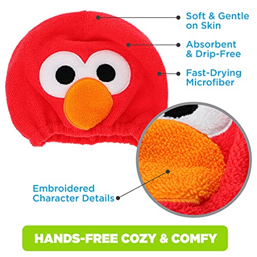 Ginsey Sesame Street Elmo Hair Drying Towel Cap Red