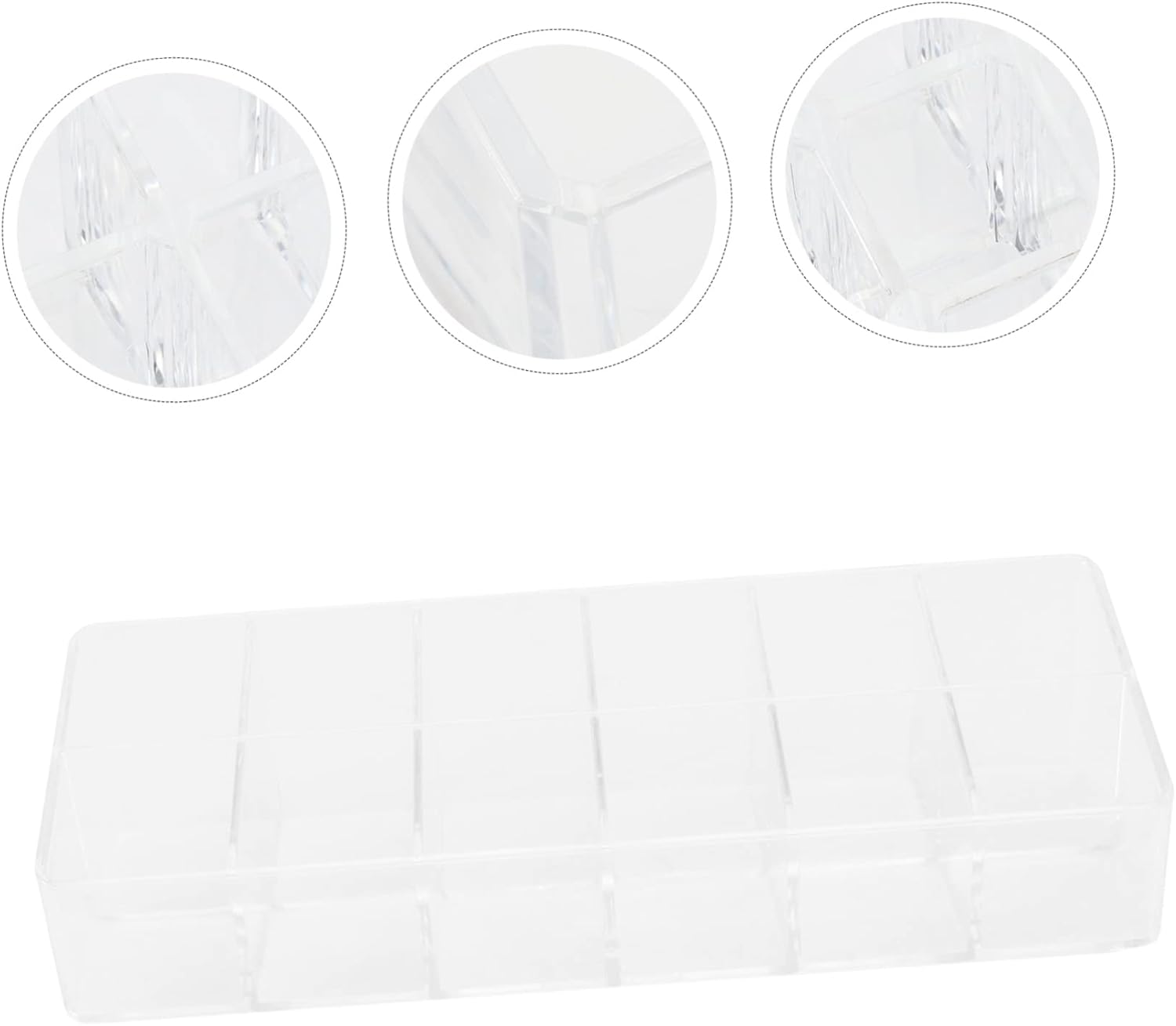 VICASKY Transparent Lip Gloss Storage Case for Lipstick Nail Polish