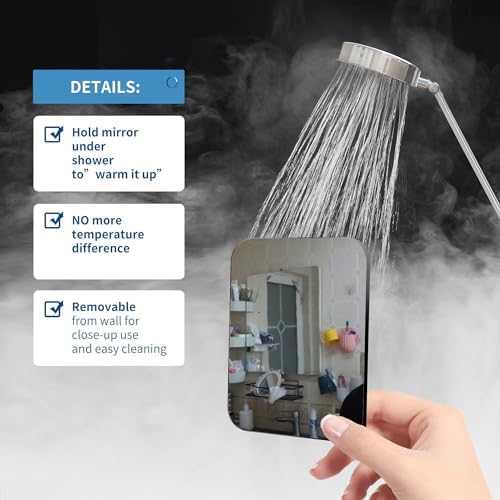 Shatterproof Acrylic Mirror Set for Shaving 2 Pack 6x4 Inch
