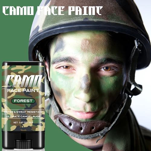 CCbeauty Black Camo Face Paint Stick - Sports Eye Black Halloween Makeup