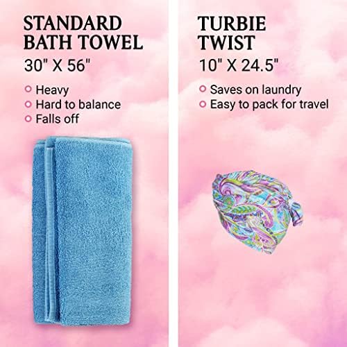 Turbie Twist Microfiber Hair Towel 2 Pack - Purple Paisley
