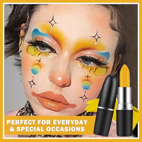 Yellow Face Paint Eye Black Stick for Sports Halloween