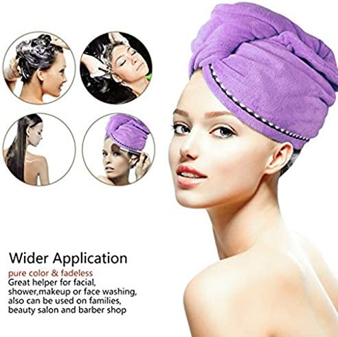 CC CAIHONG 4 Pack Microfiber Hair Towel Wrap