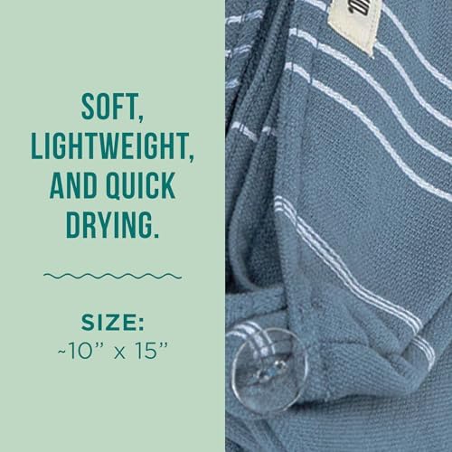 Sand Cloud Hair Towel Wrap for Women and Men - Slate Blue