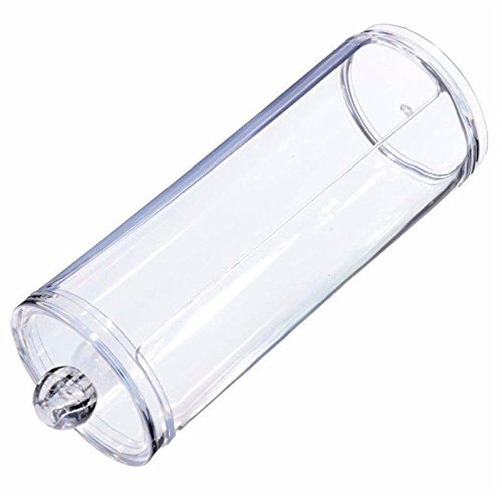 Teensery Clear Round Makeup Cotton Storage Box Organizer