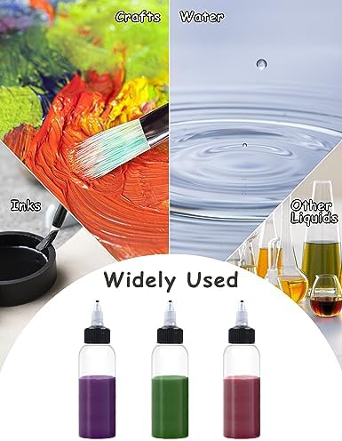 20 Pcs 2oz Clear Squeeze Bottles with Twist Top Cap
