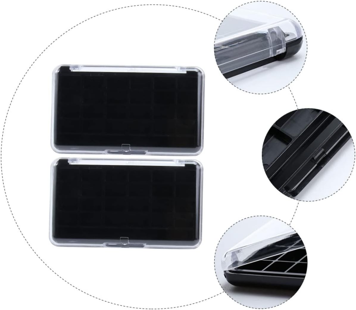 LIFKOME 2pcs Magnetic Cosmetic Case for Makeup Tools