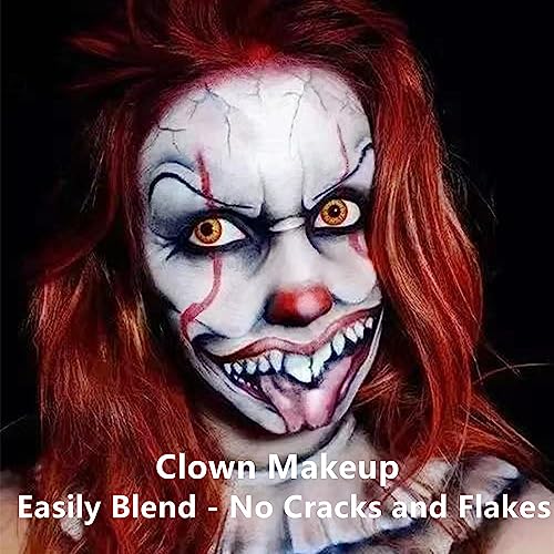 Go Ho 3-in-1 Clown Face Paint Set for Halloween