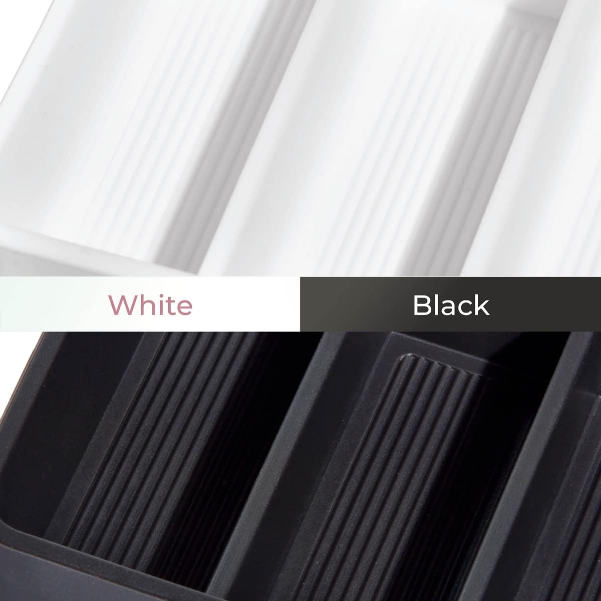 iDesign Sarah Tanno 5 Slot Cosmetic Drawer Organizer Black