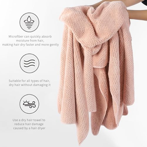 Laojbaba Microfiber Hair Towel 24X48inch Blue