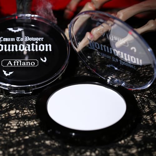 Goth White Face Paint Foundation for Halloween Costumes