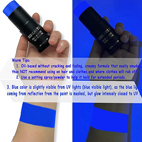 CCBeauty Neon UV Blue Face Body Paint Stick for Halloween Cosplay