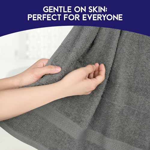 Linteum Textile Supply Hair Drying Towels Pack of 6 Grey