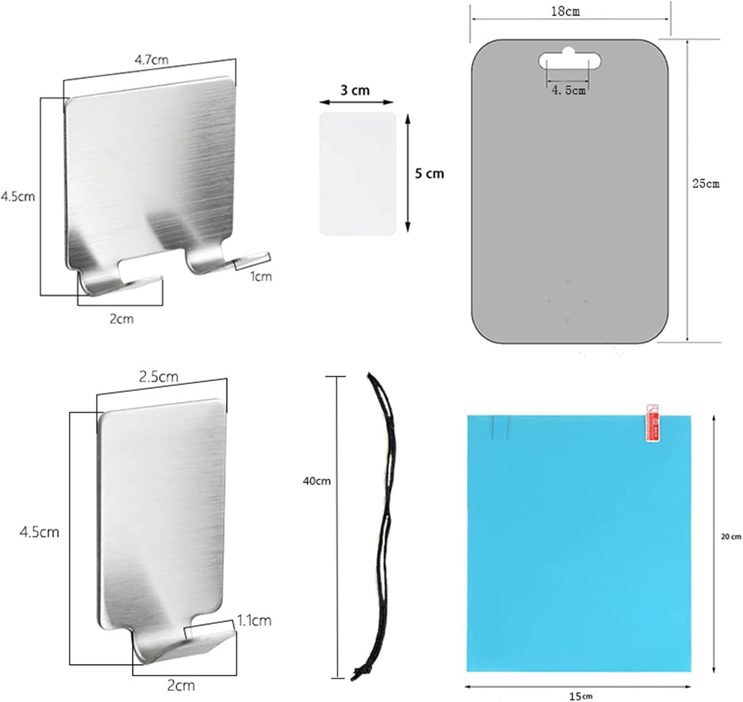 Yosoo Square Anti-Fog Shaving Mirror with Stand