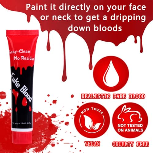 Wenrny Halloween Blood Makeup Kit 3 Pcs