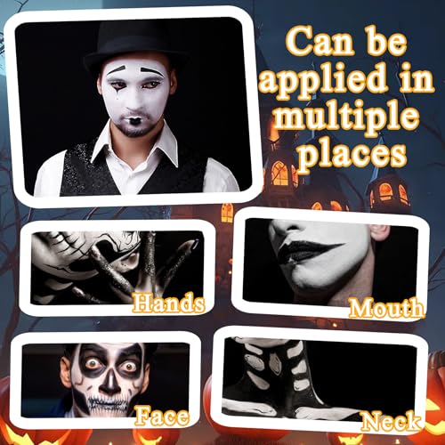 XMXueMei Black White Face Paint Kit with Brushes 1
