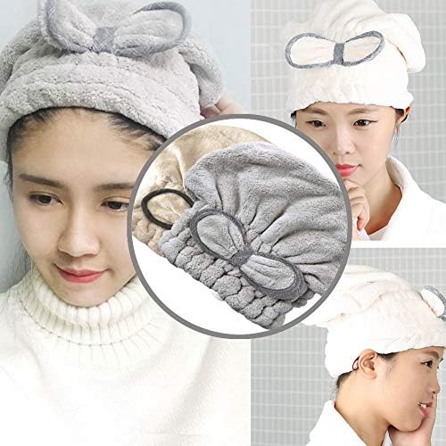 Jseng New Upgrade Microfiber Hair Drying Towel Cap Extra Soft Ultra Absorbent