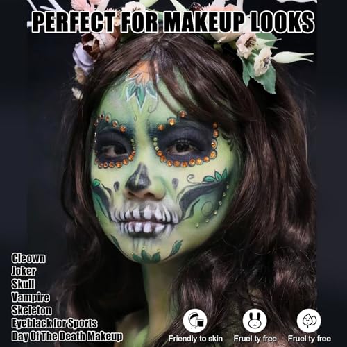 Halloween Green Face Body Paint for Cosplay Special Effects