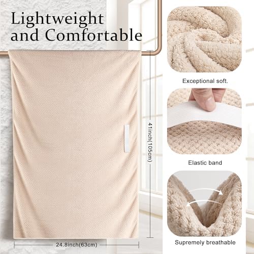 Luckzong Microfiber Hair Towel Wrap for Curly Hair