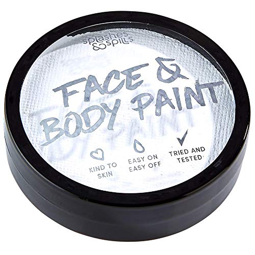 Face and Body Paint Cream - White 18g Cake Tub
