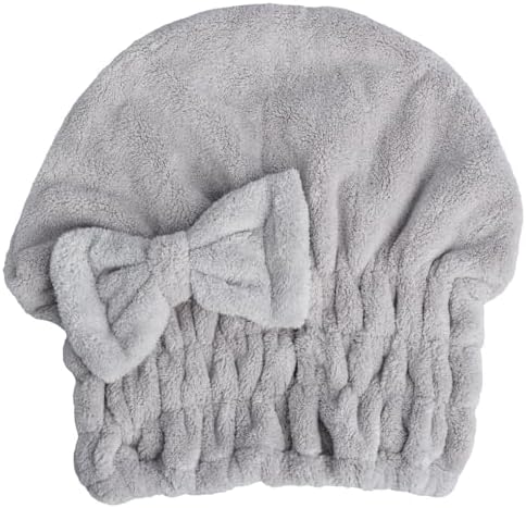 HOPESHINE Microfiber Hair Towel Cap - Quick Dry Super Absorbent Anti Frizz