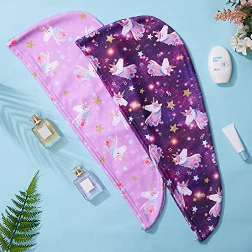 FIOBEE Microfiber Hair Towel Wrap Purple