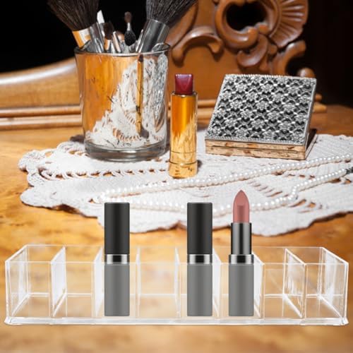 LALAFINA Acrylic Cosmetic Display Case with 8 Storage Spaces 1
