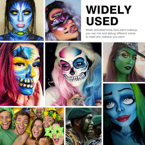 FREEORR Teal Body Paint Makeup 30G for Halloween Costume