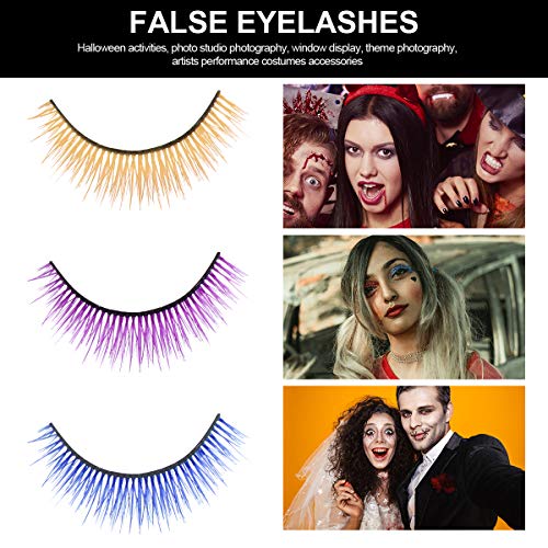 SOLUSTRE 3D False Eyelashes Reusable Costume Eyelash Set