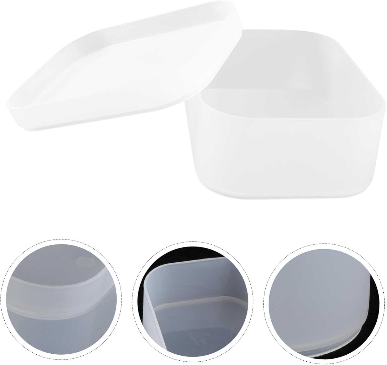 Callaron 1Pc Cosmetic Storage Case with Dustproof Lid