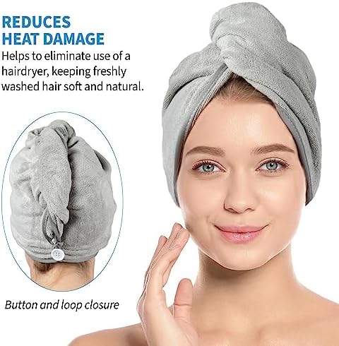 ForPro Premium Microfiber Hair Towel Wrap 2-Pack 1