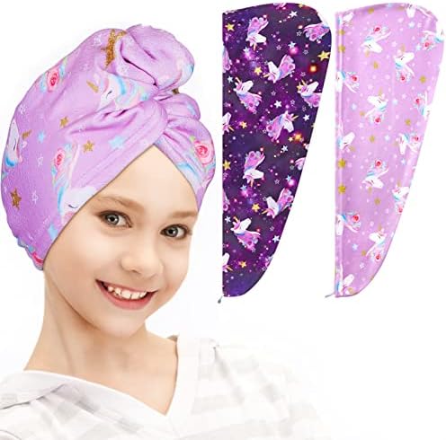 FIOBEE Microfiber Hair Towel Wrap Purple