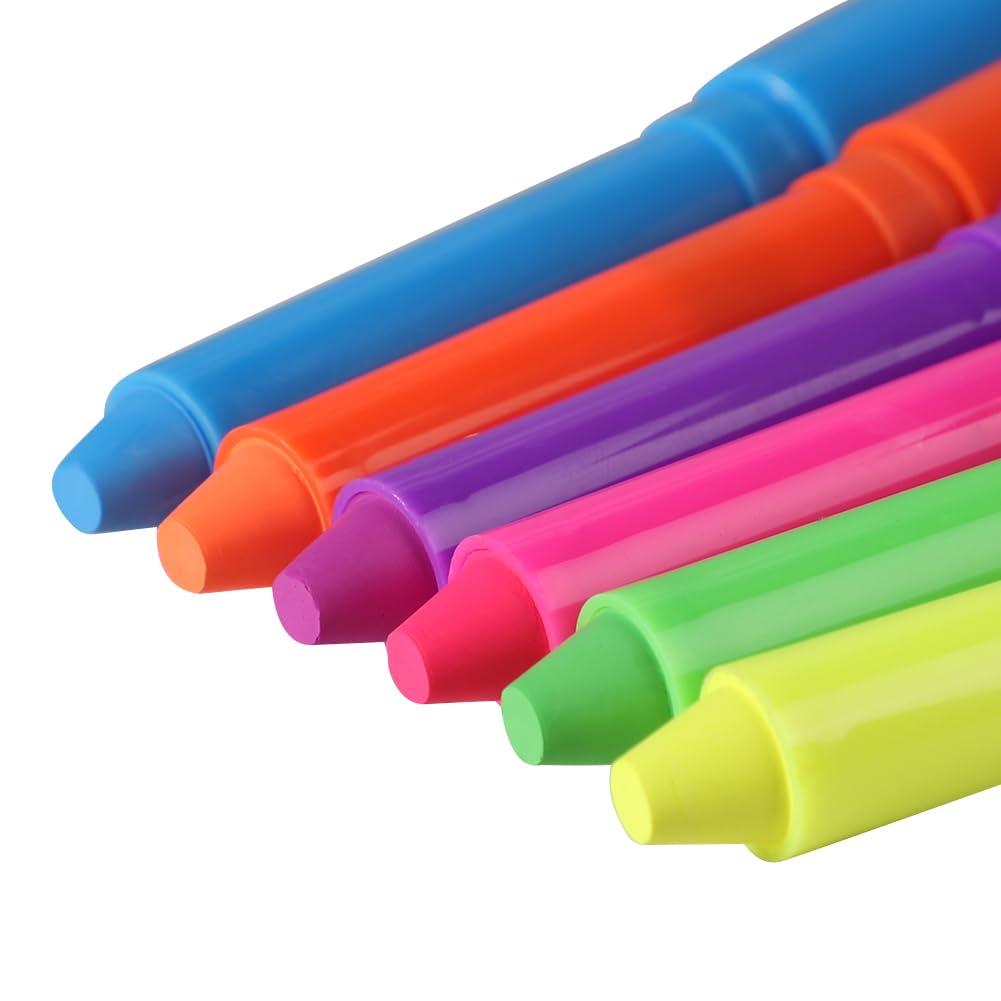 SIQITECHNO 6Pcs UV Glow Face Paint Crayons for Halloween Party