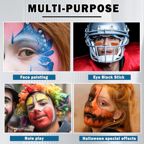 Yellow Face Paint Eye Black Stick for Sports Halloween
