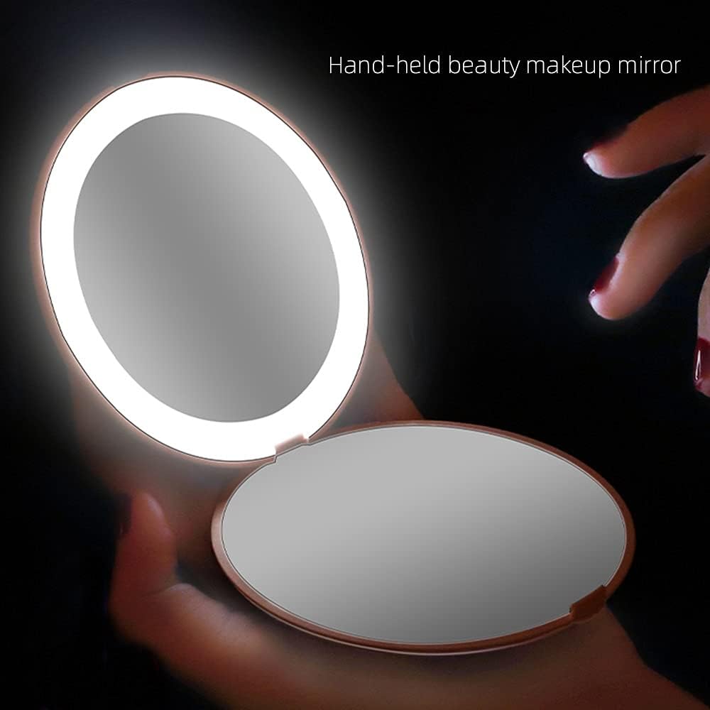 HengJuLe Makeup Mirror with LED Light and Magnifying Glass