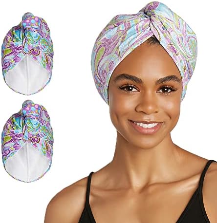 Turbie Twist Microfiber Hair Towel 2 Pack - Purple Paisley